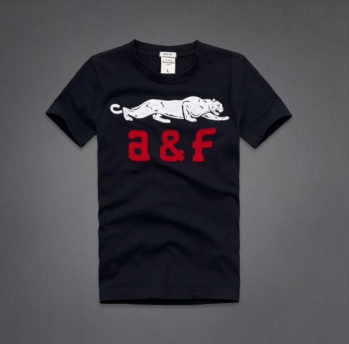 Abercrombie Fitch Hombres De Cuello Redondo Corto Remera AF5199